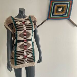 Vintage Multicolor Geometric Sweater